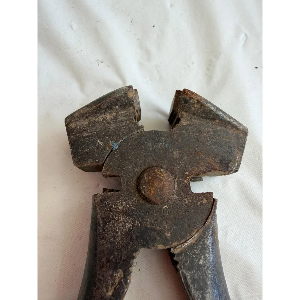 Vintage Iron Tool Lot 3pc End Cutting Nippers Farrier Pincers Blacksmith USA